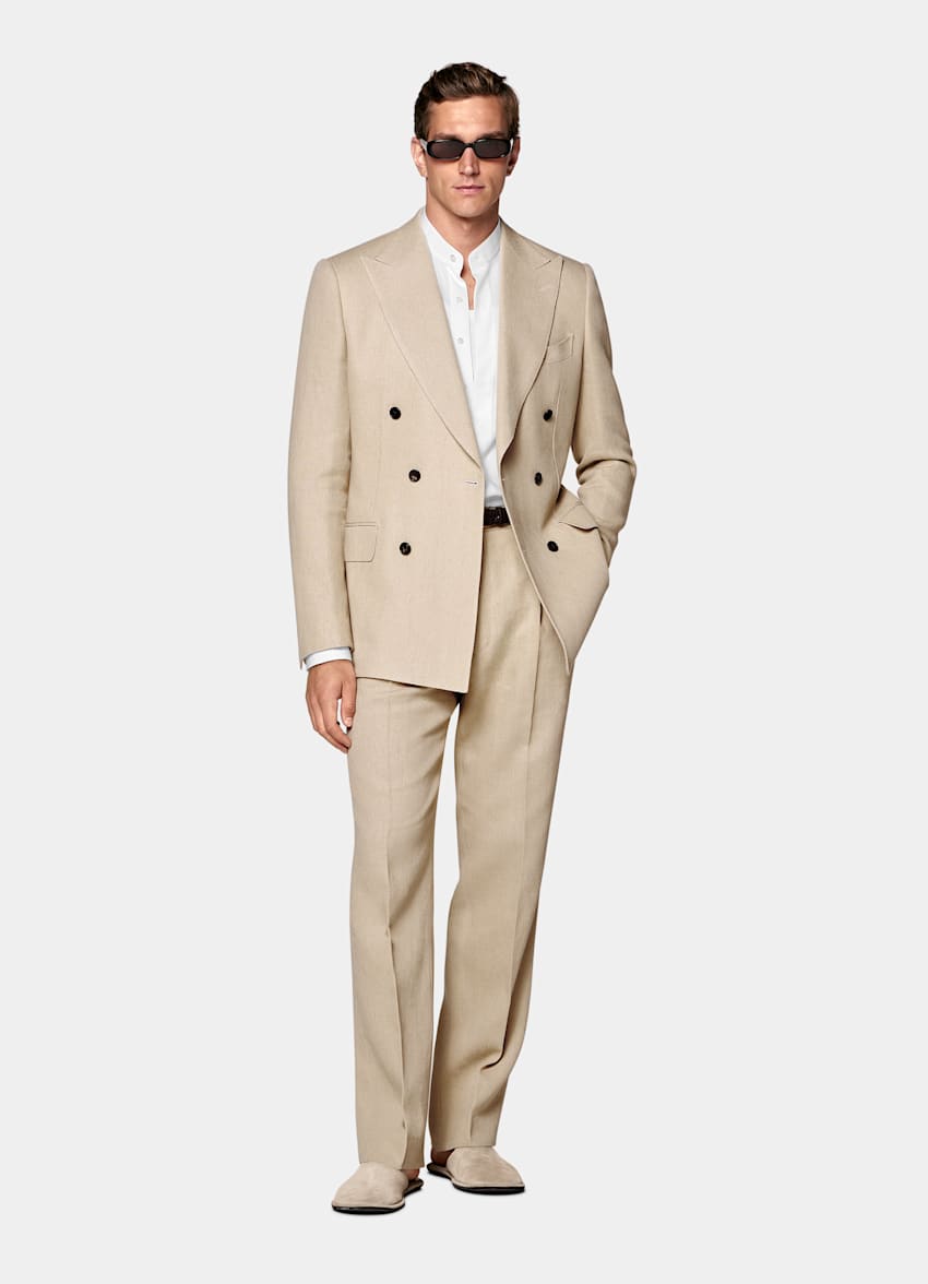 Light Brown Tailored Fit Milano Suit