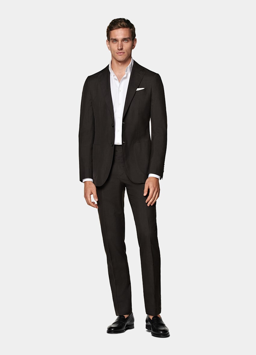 Dark Brown Tailored Fit Havana Suit