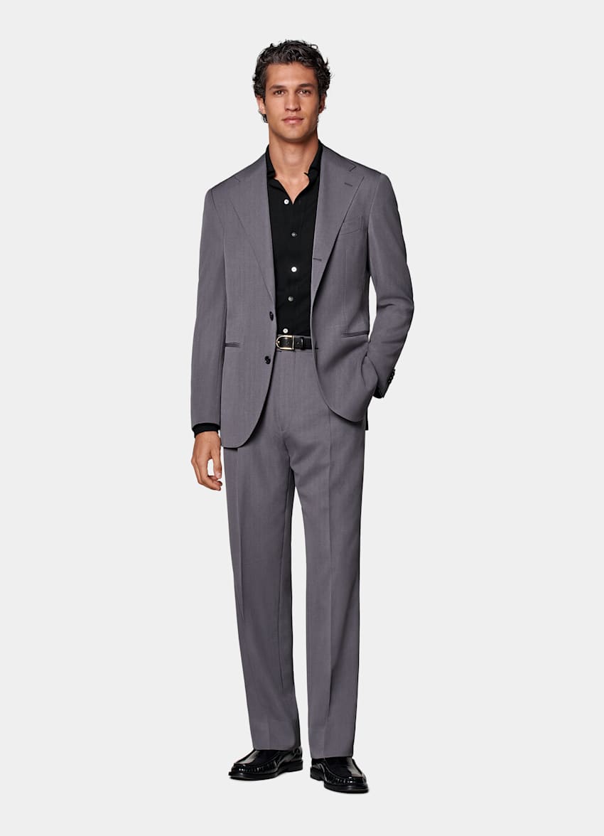 Mid Grey Relaxed Fit Roma Suit