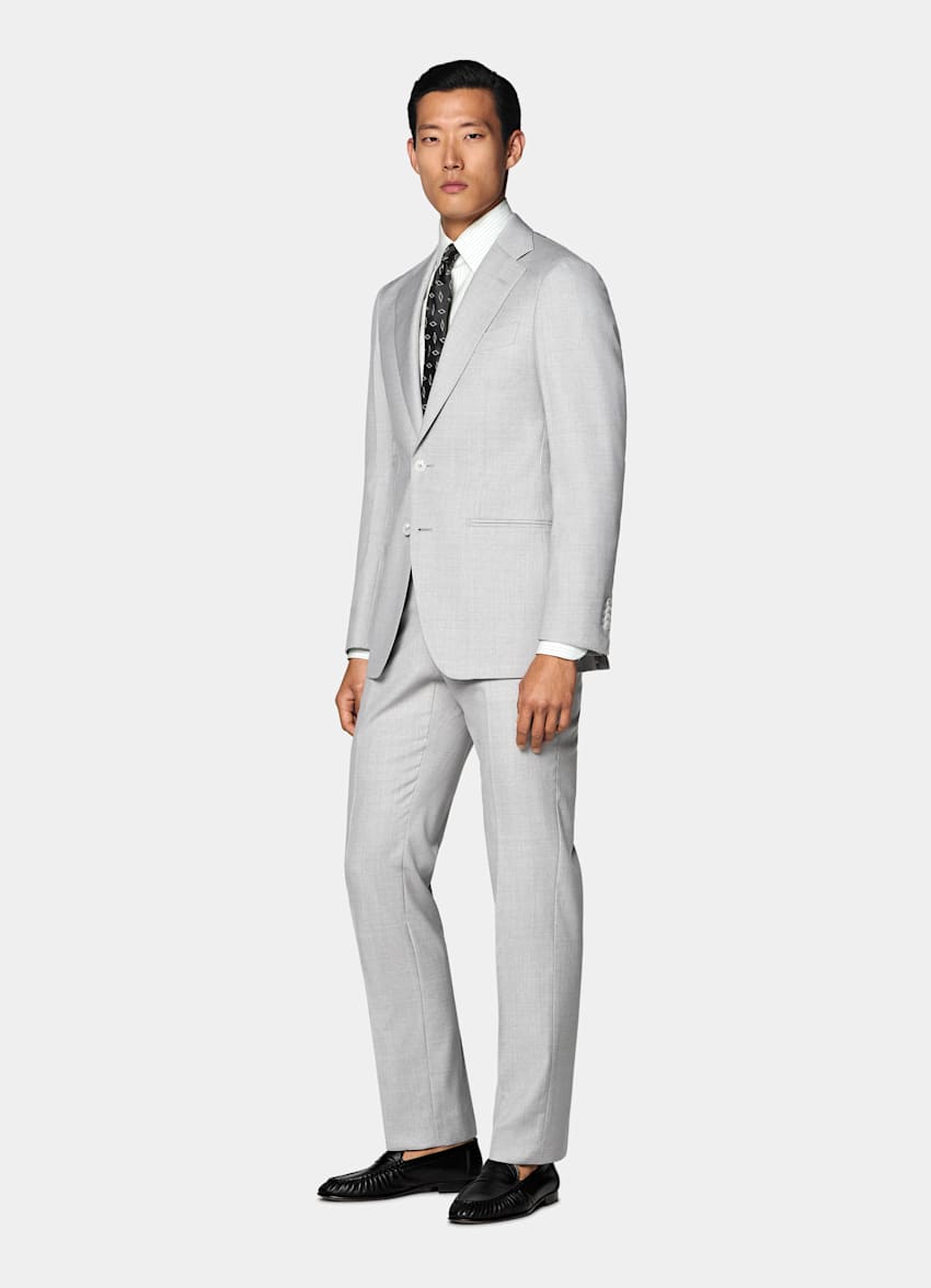 Light Grey Perennial Tailored Fit Havana Suit