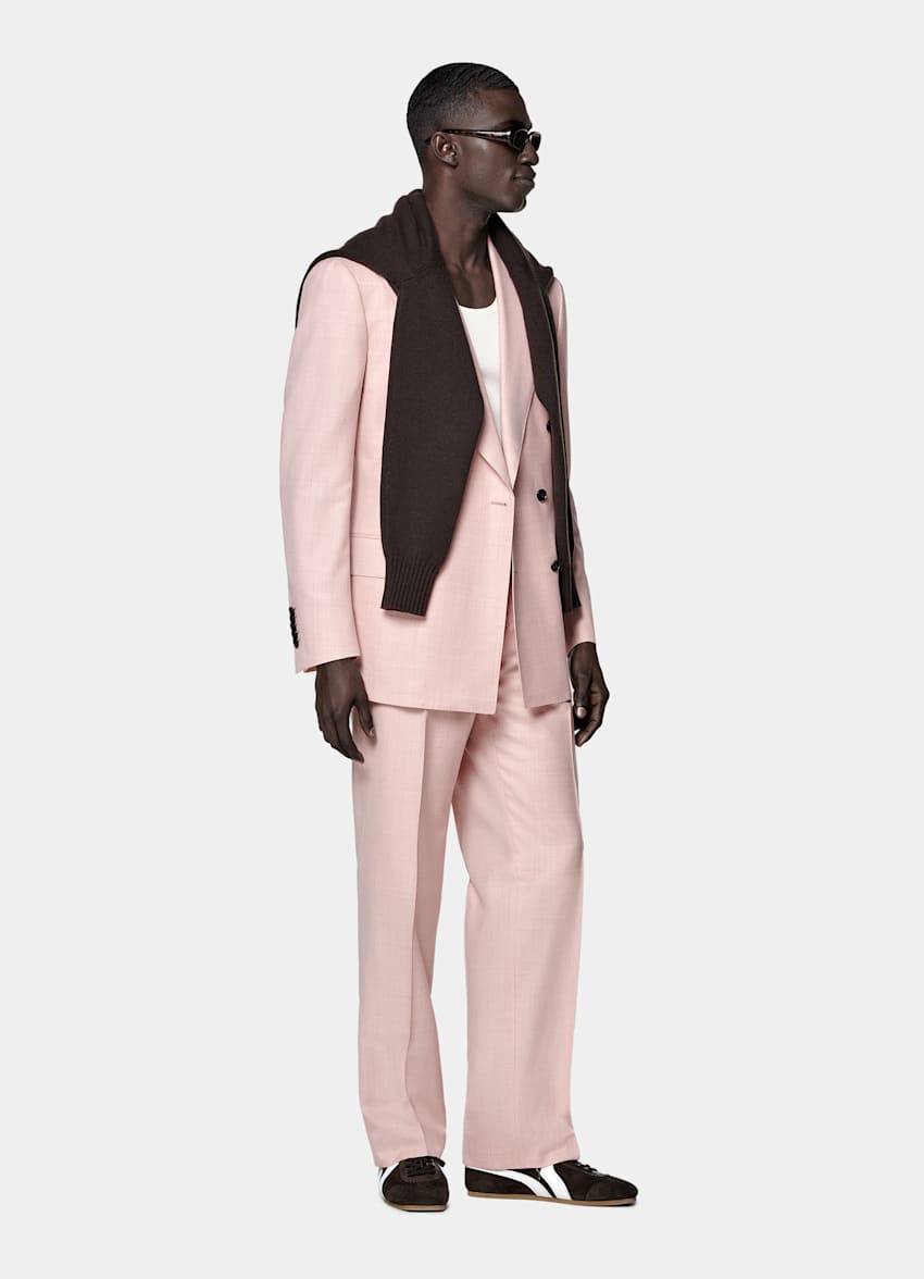 Pink Tailored Fit Milano Suit