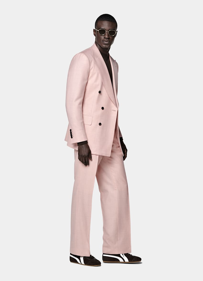 Pink Tailored Fit Milano Suit