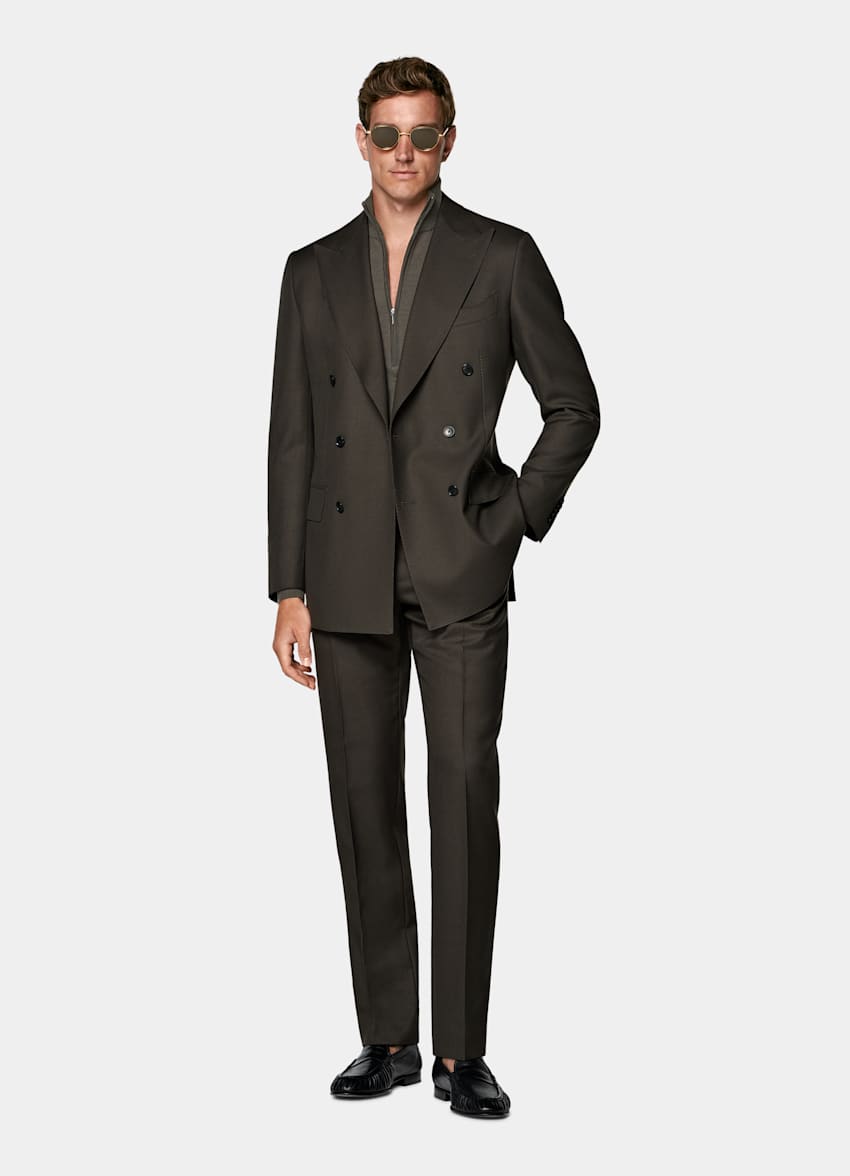 Dark Green Tailored Fit Milano Suit