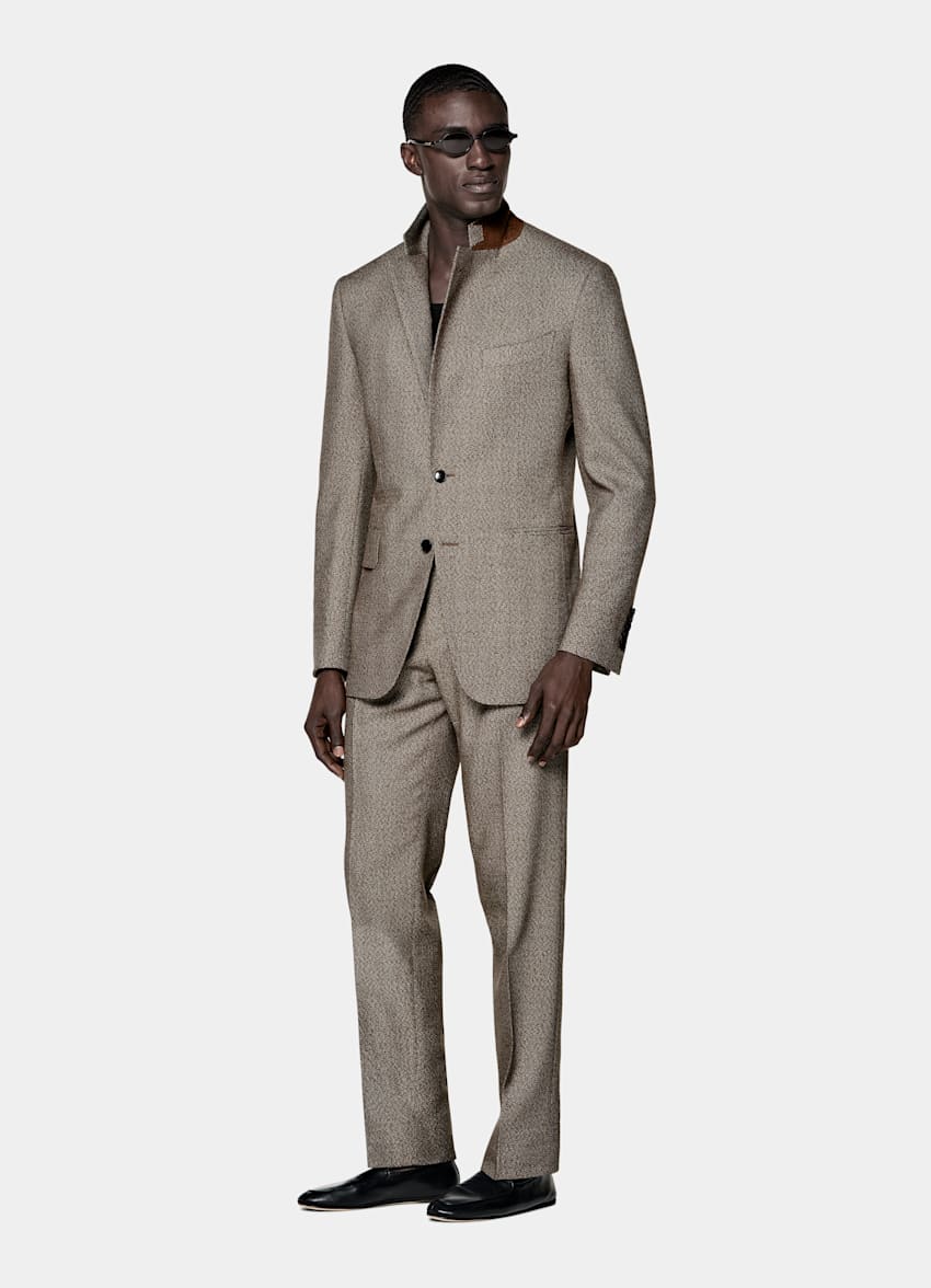 Mid Brown Tailored Fit Milano Suit