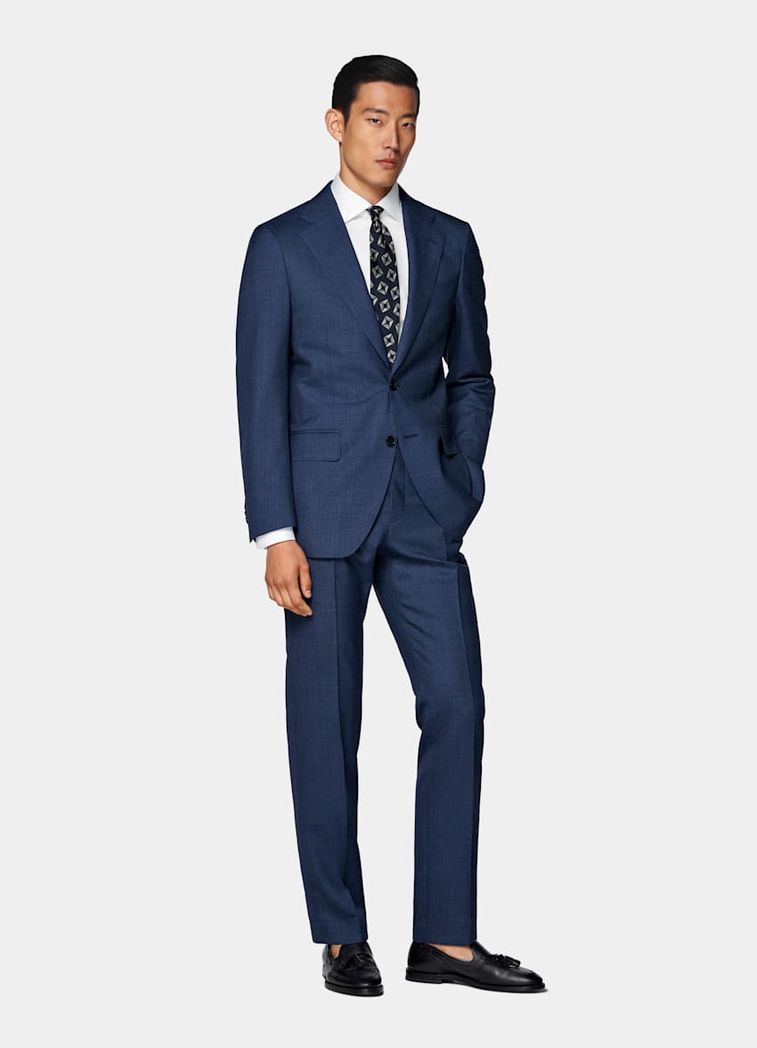 Mid Blue Perennial Tailored Fit Havana Suit