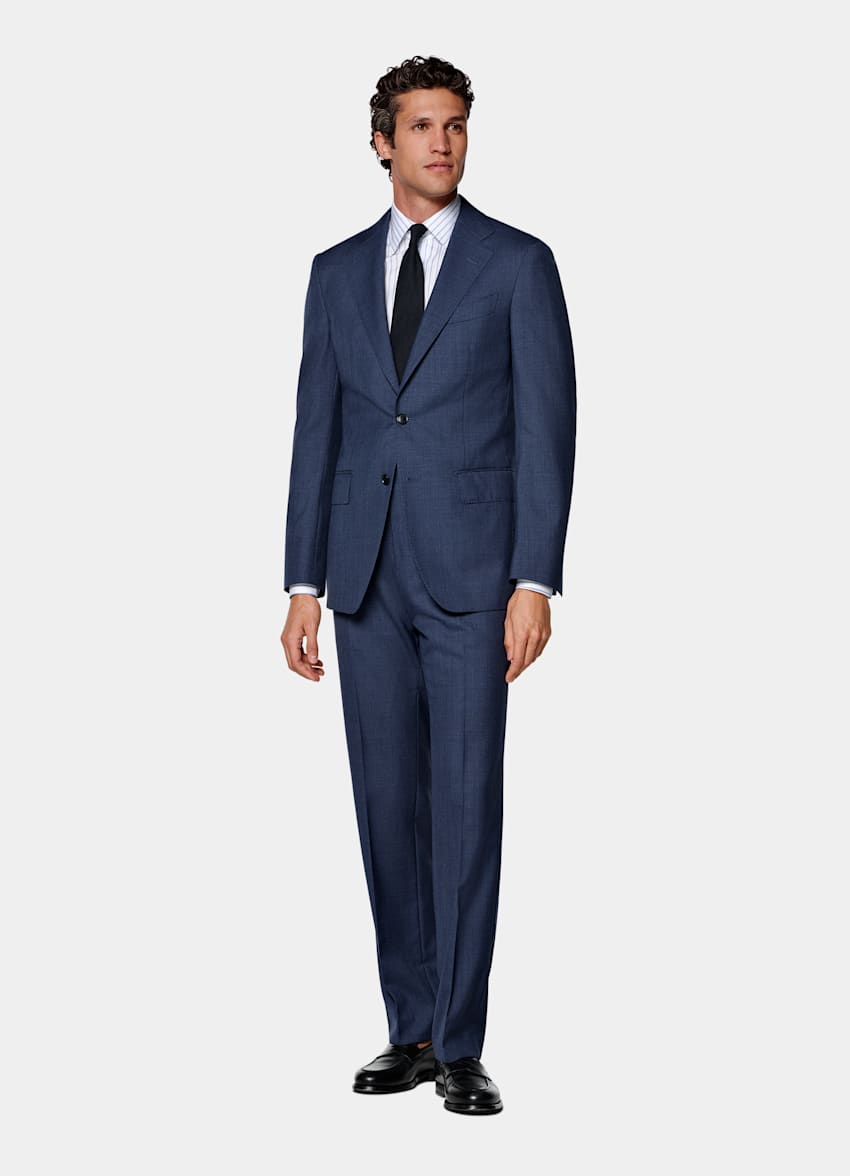 Mid Blue Perennial Tailored Fit Havana Suit