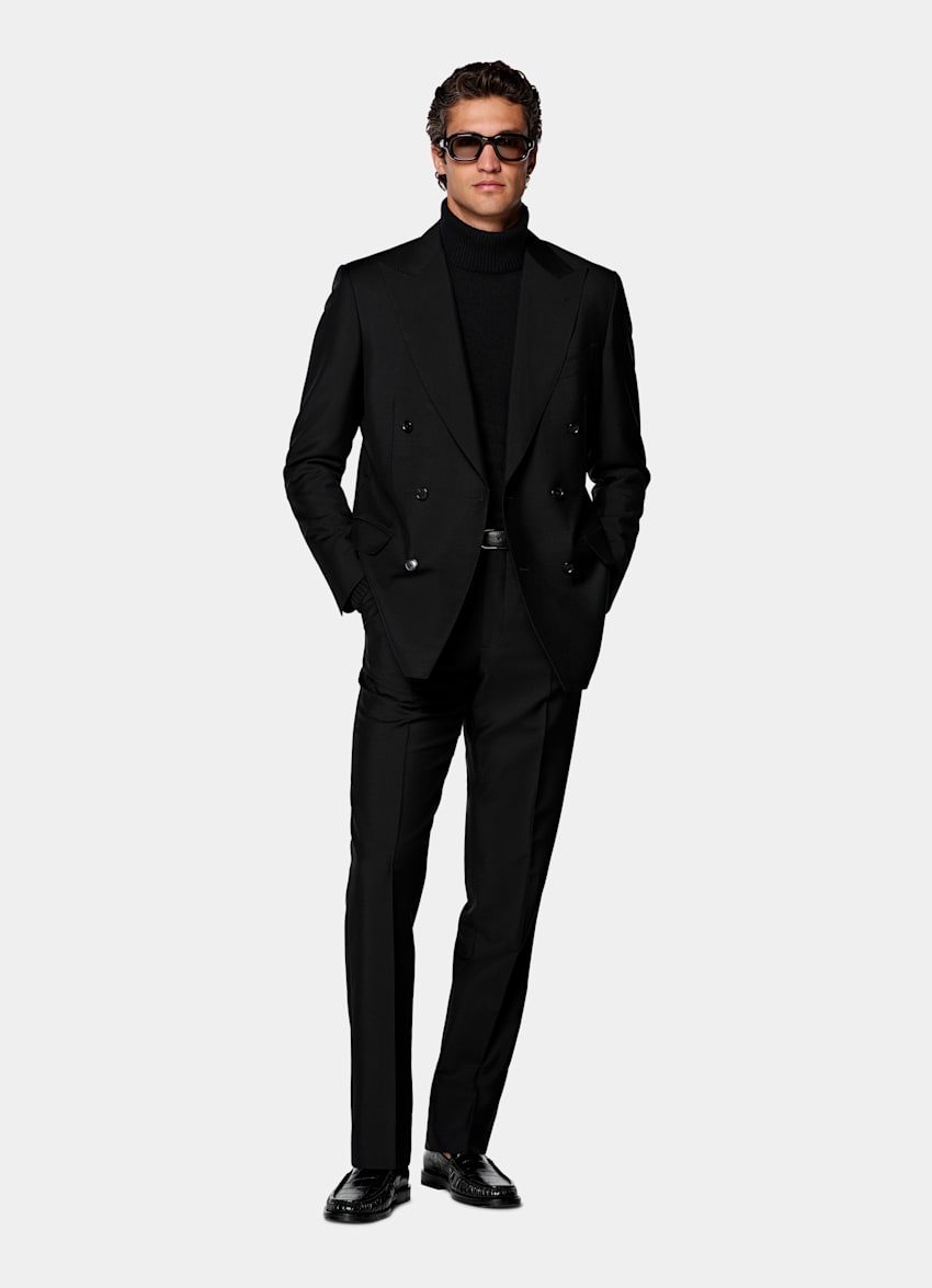 Black Tailored Fit Milano Suit