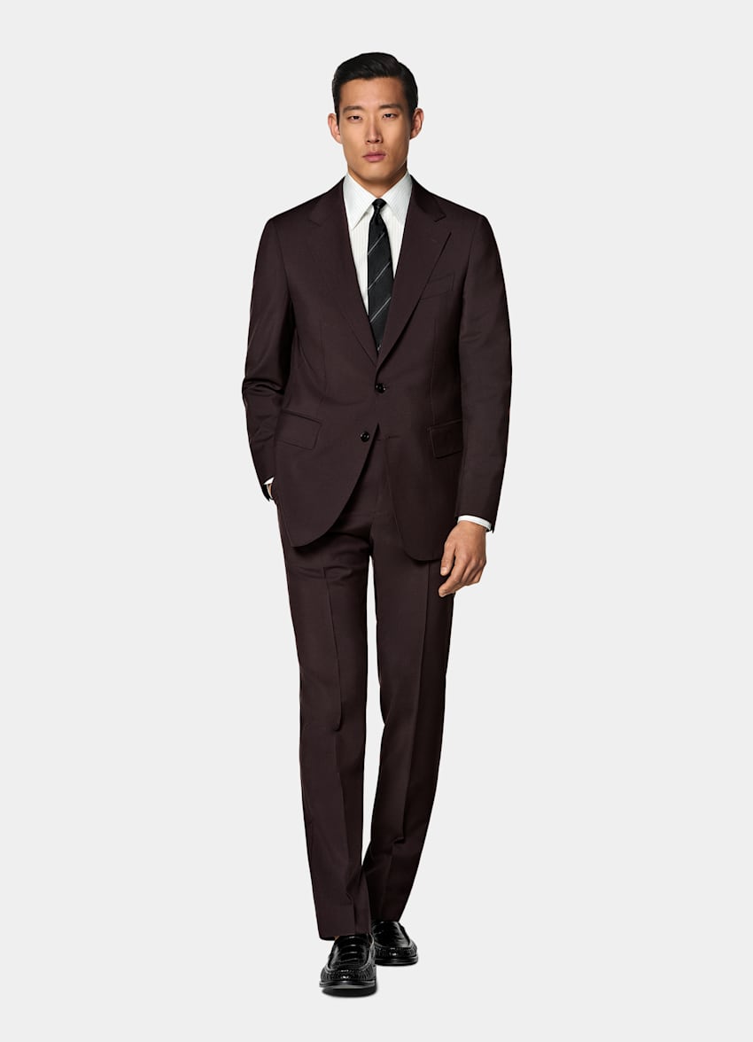 Abito Milano Tailored Fit rosso scuro