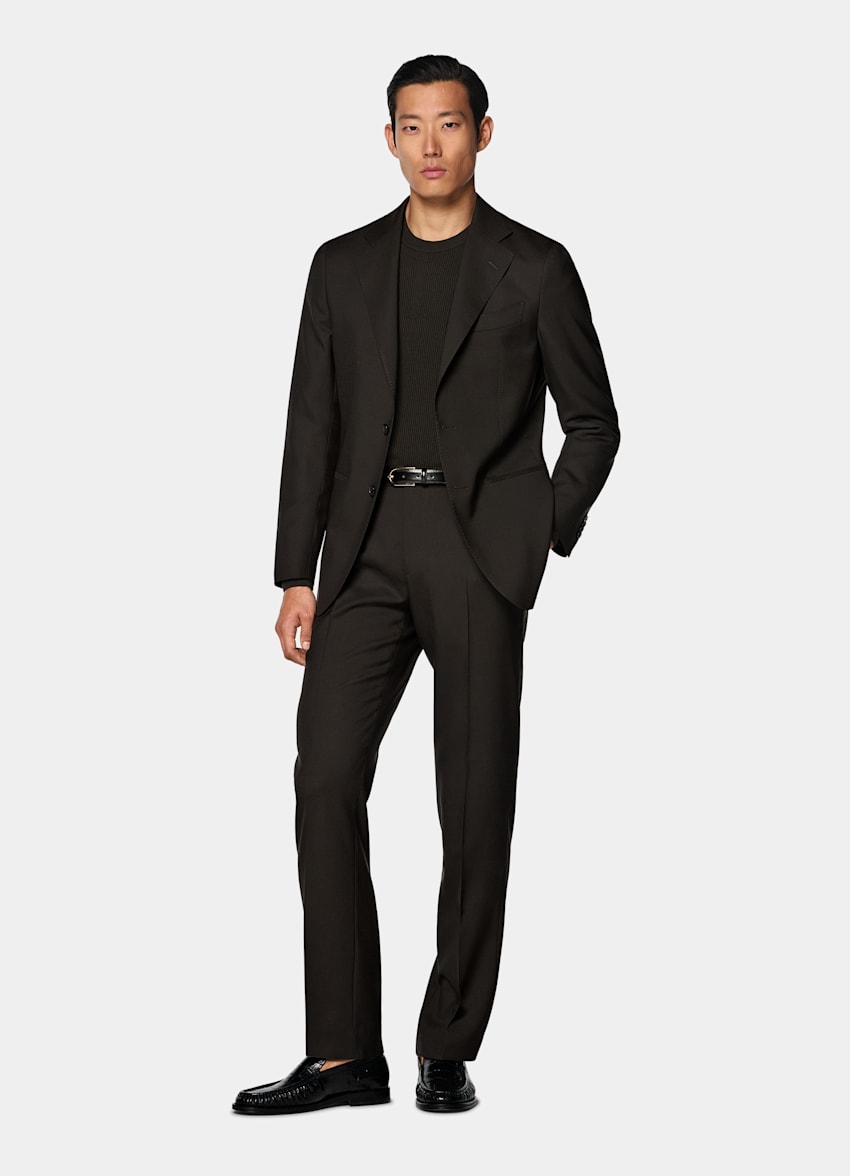 Dark Brown Perennial Tailored Fit Havana Suit