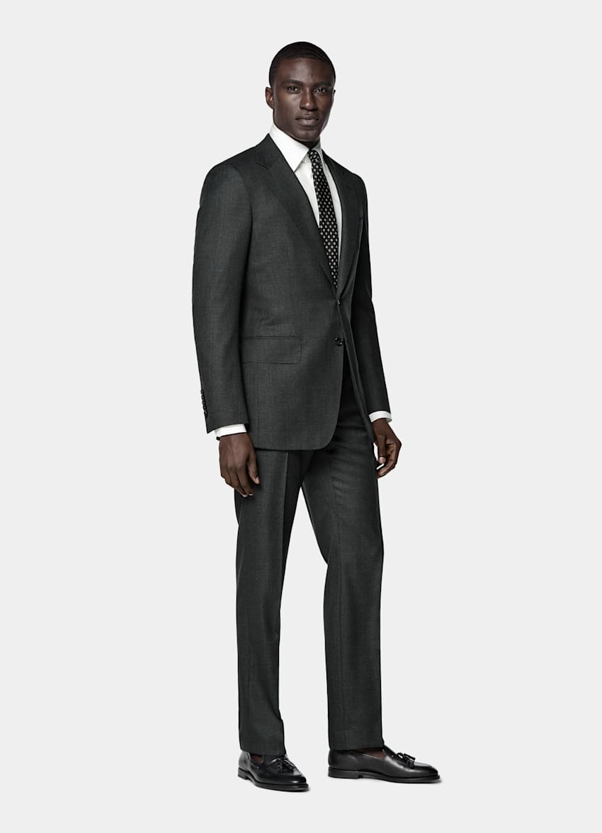 Abito Milano grigio scuro a quadri tailored fit
