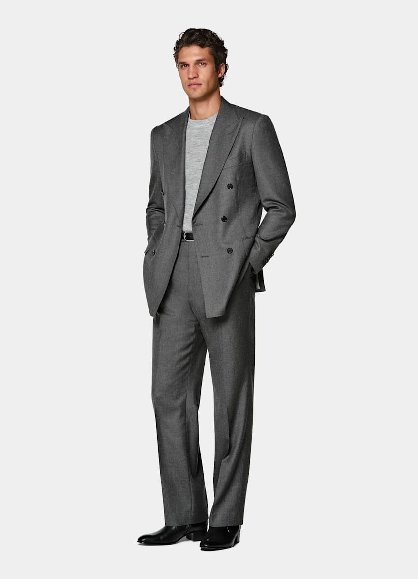 Mid Grey Tailored Fit Milano Suit