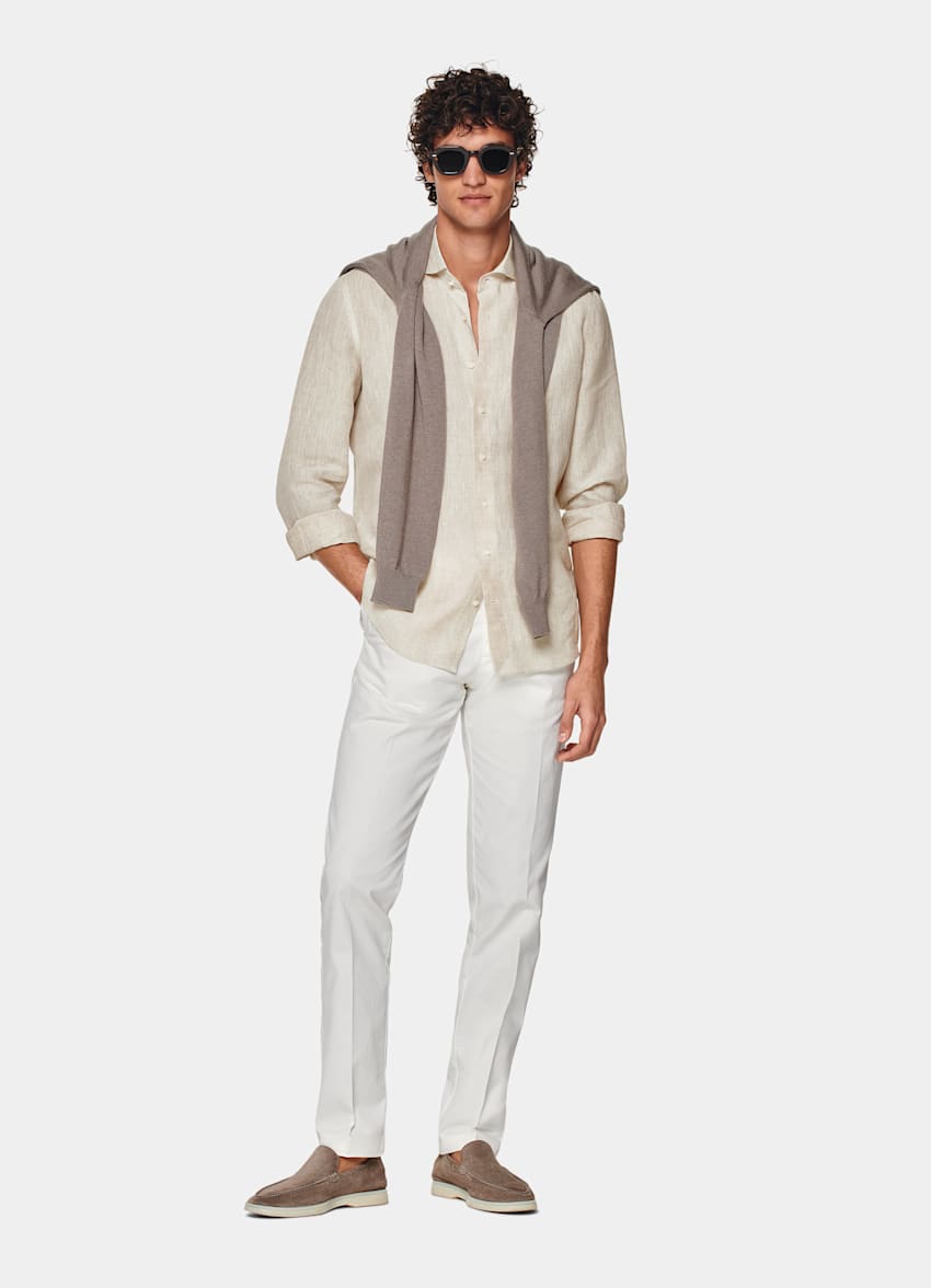 Off-White Slim Leg Straight Chinos