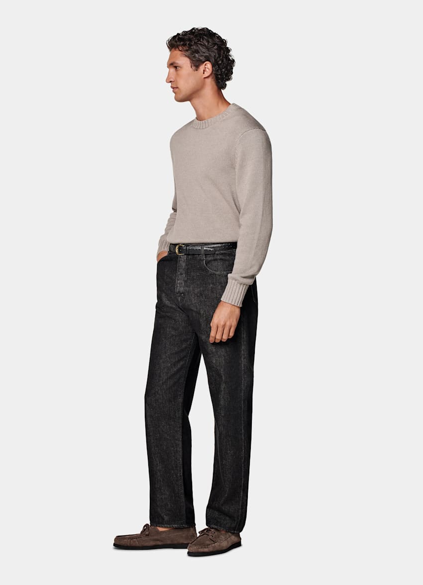 Vaqueros gris oscuro Straight Leg