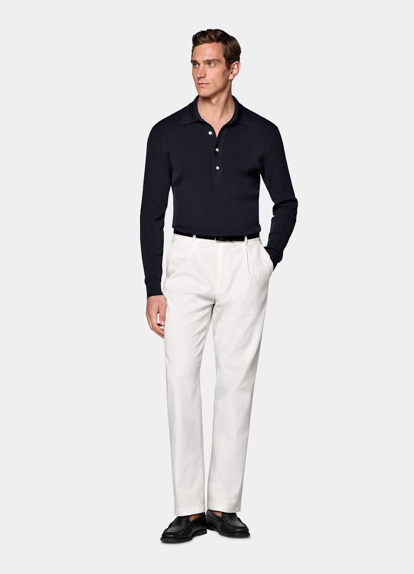 Off-White Wide Leg Tapered Chinos