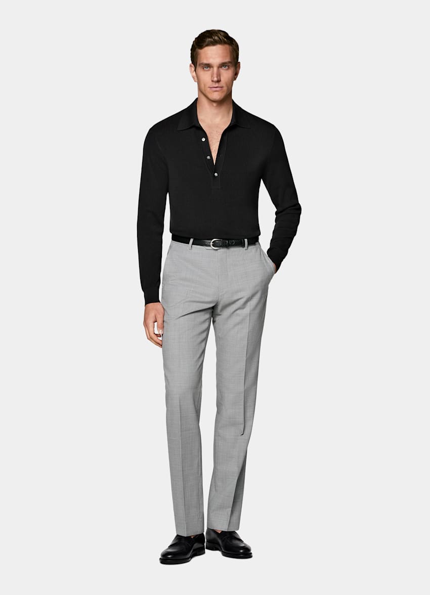 Hose hellgrau Straight Leg