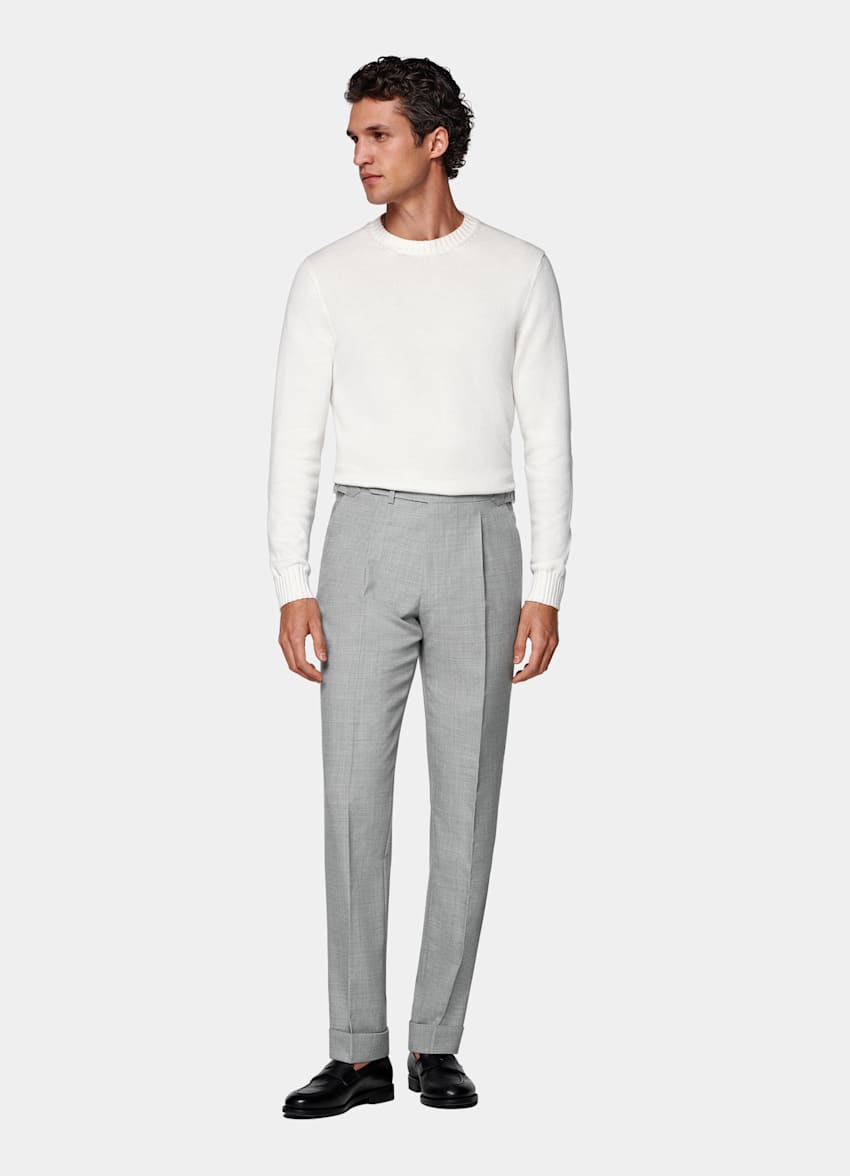 Hose hellgrau Slim Leg tapered