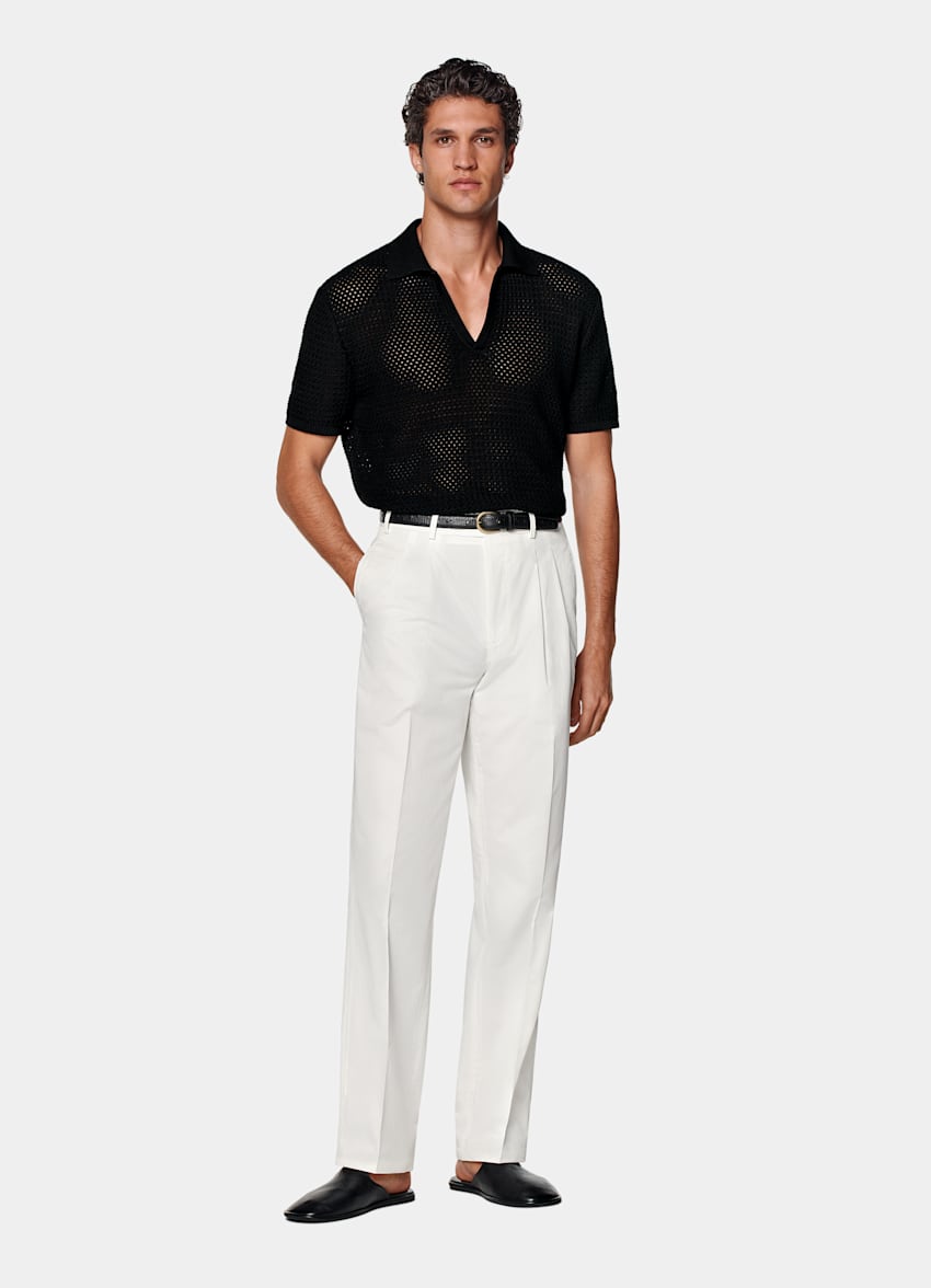 Off-White Wide Leg Straight Chinos