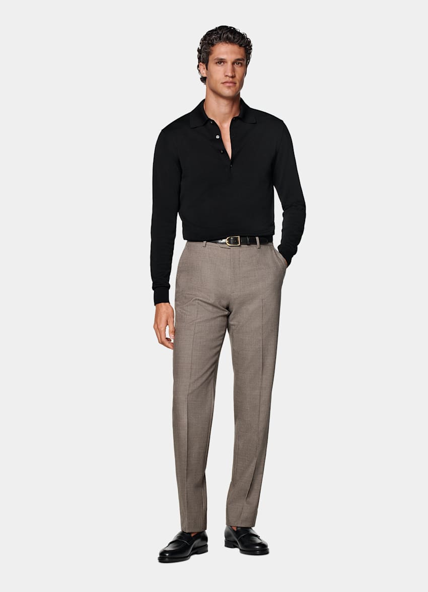 Pantalones gris topo Straight Leg
