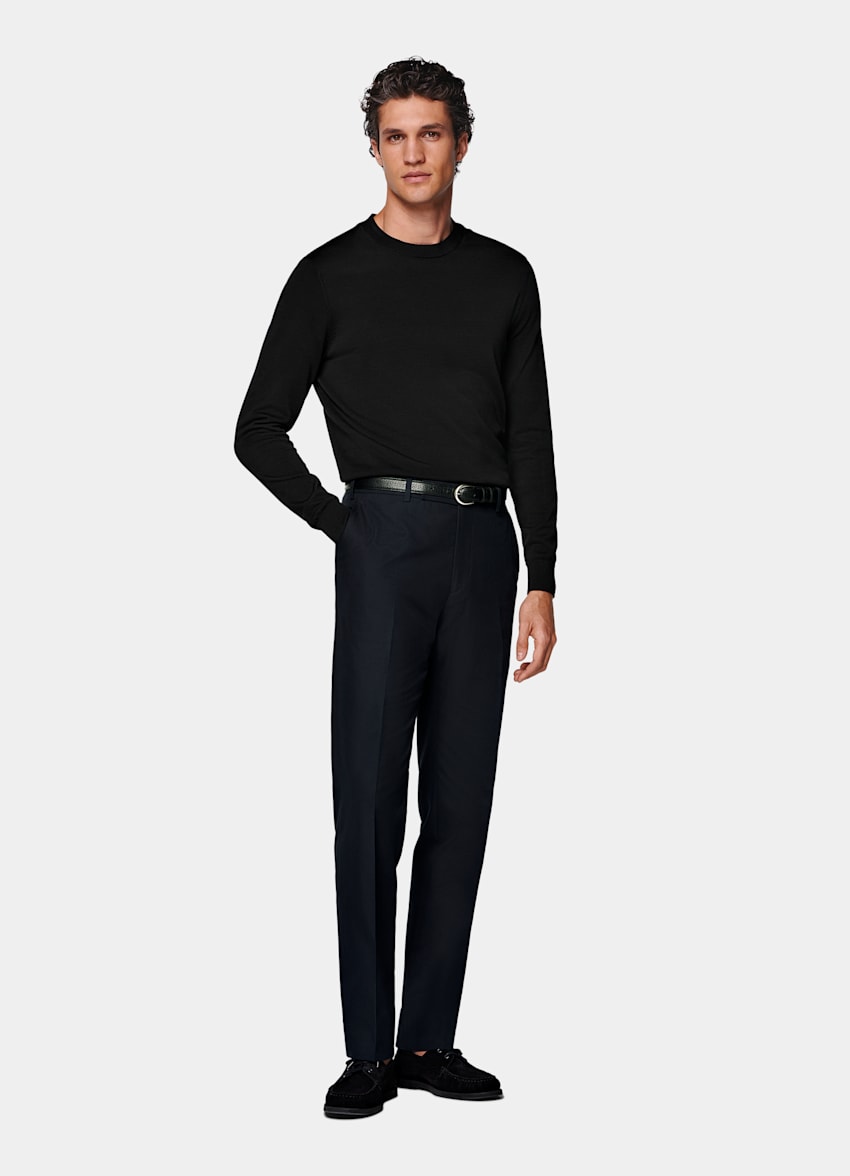 Pantalon Straight Leg bleu marine