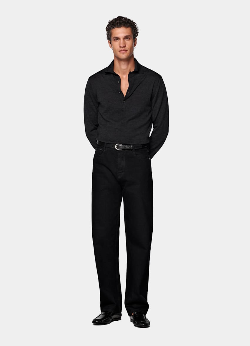 Black Straight Leg Jeans