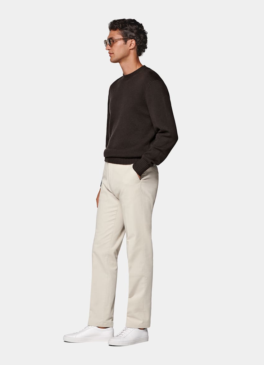 Sand Slim Leg Straight Chinos
