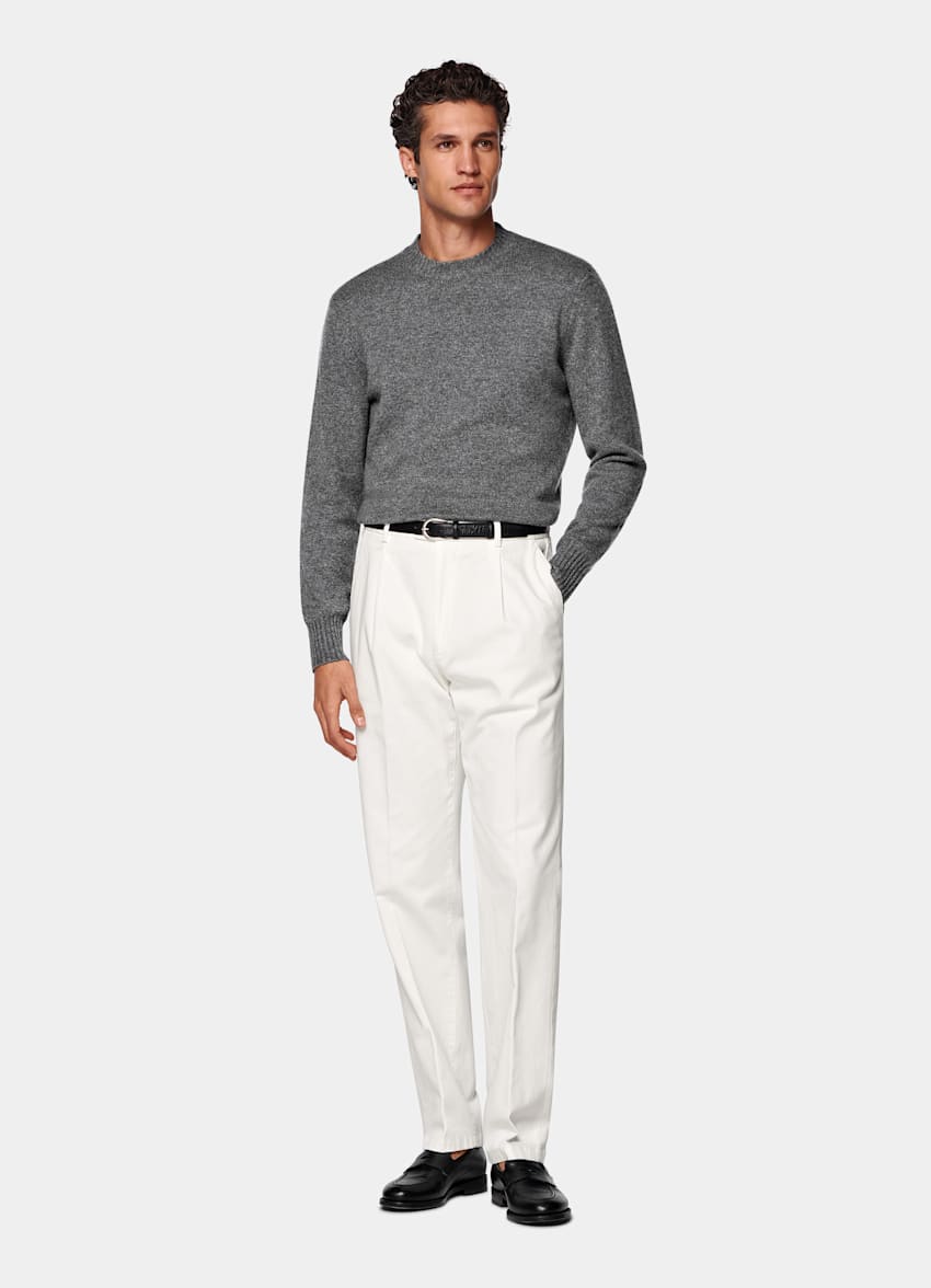 Off-White Wide Leg Tapered Chinos