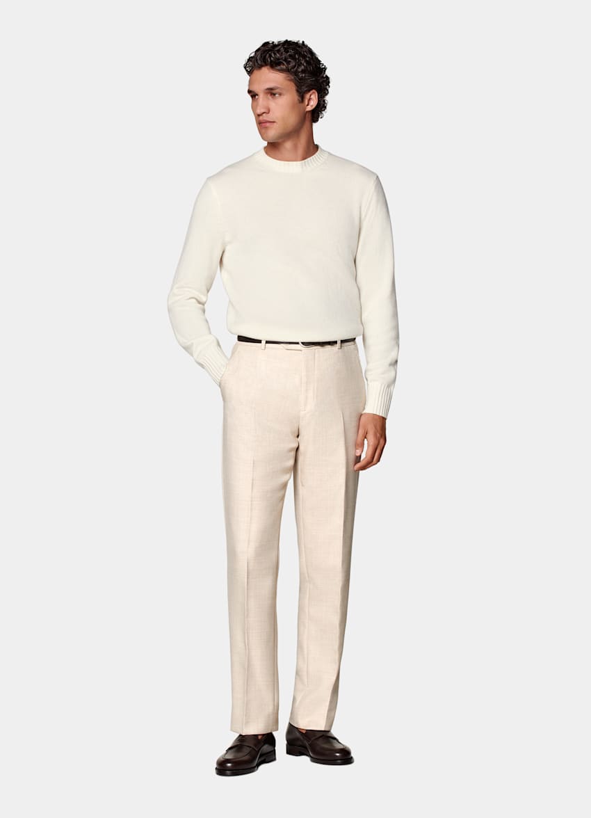 Pantalon Straight Leg sable
