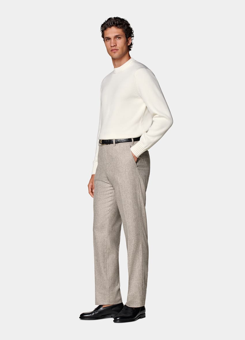 Pantalon Straight Leg taupe