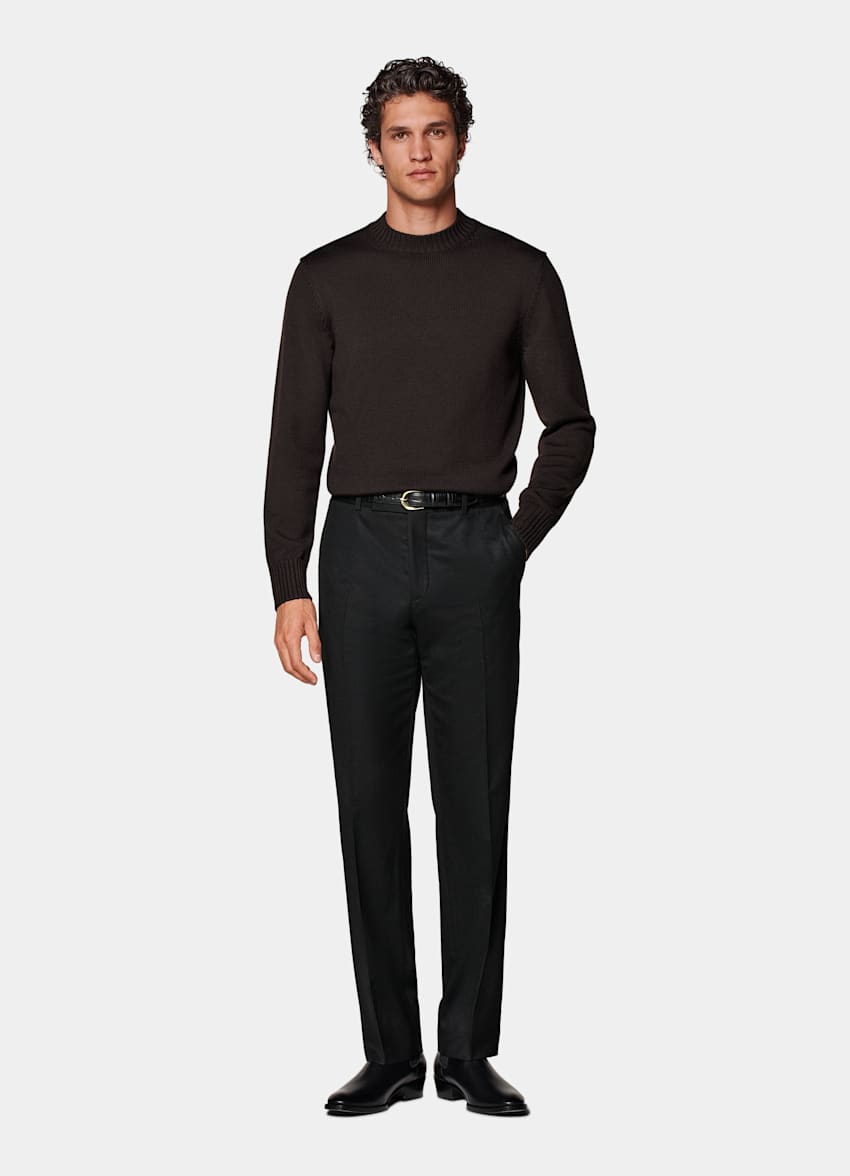 Pantalon de costume Straight Leg noir
