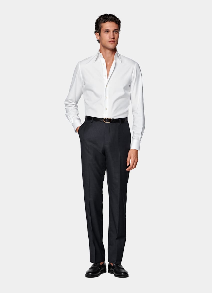 Dark Grey Perennial Straight Leg Suit Trousers