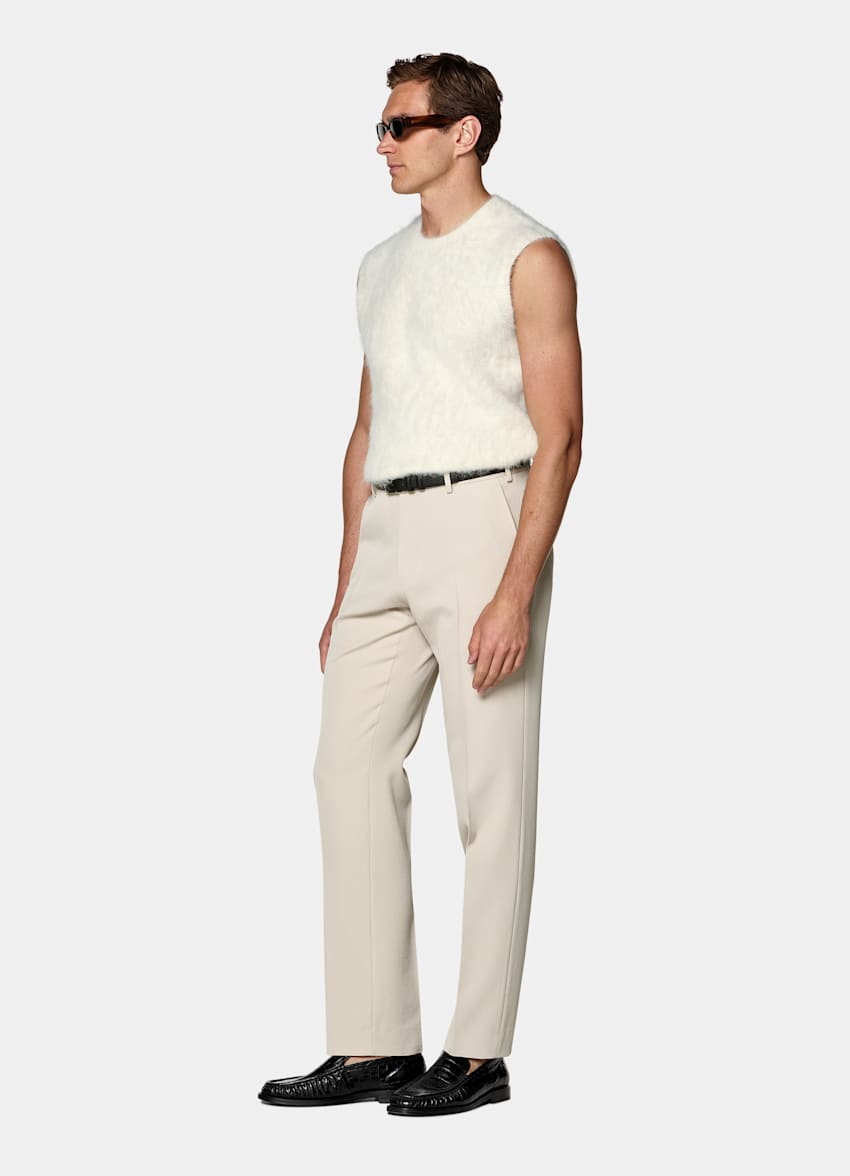 Pantalones de traje marr&oacute;n claro Straight Leg