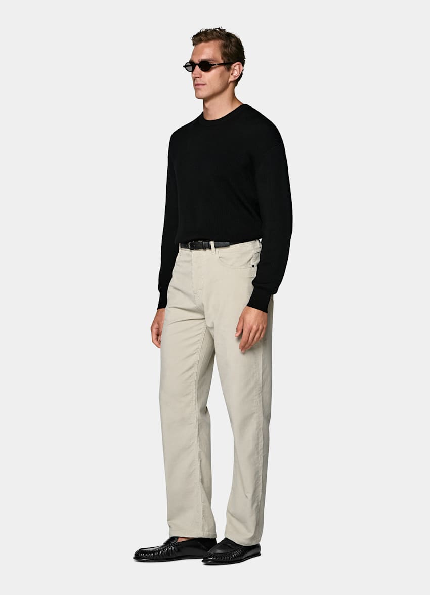 Light Brown Straight Leg Jeans