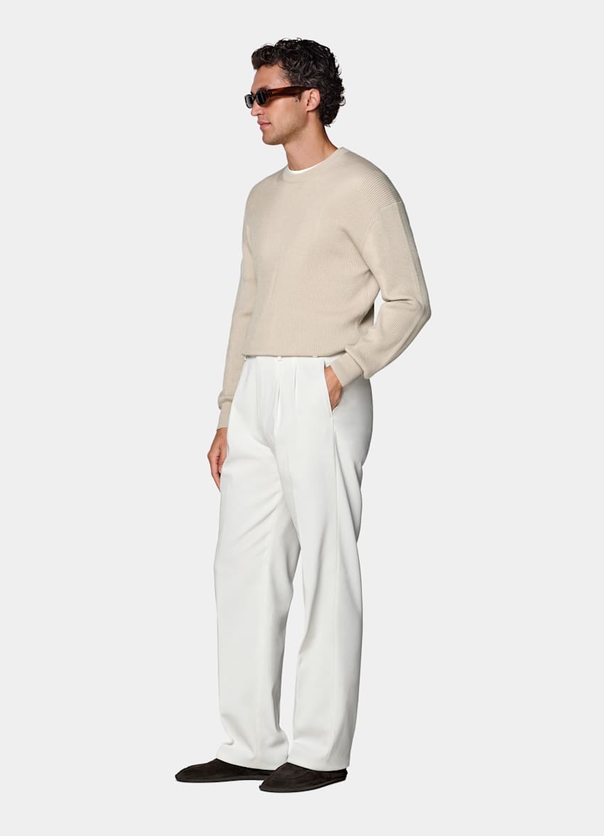 Off-White Wide Leg Trousers