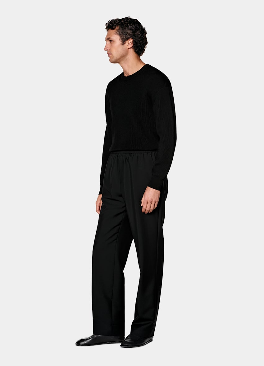 Black Wide Leg Trousers