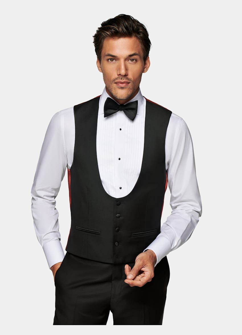 Chaleco de esmoquin negro