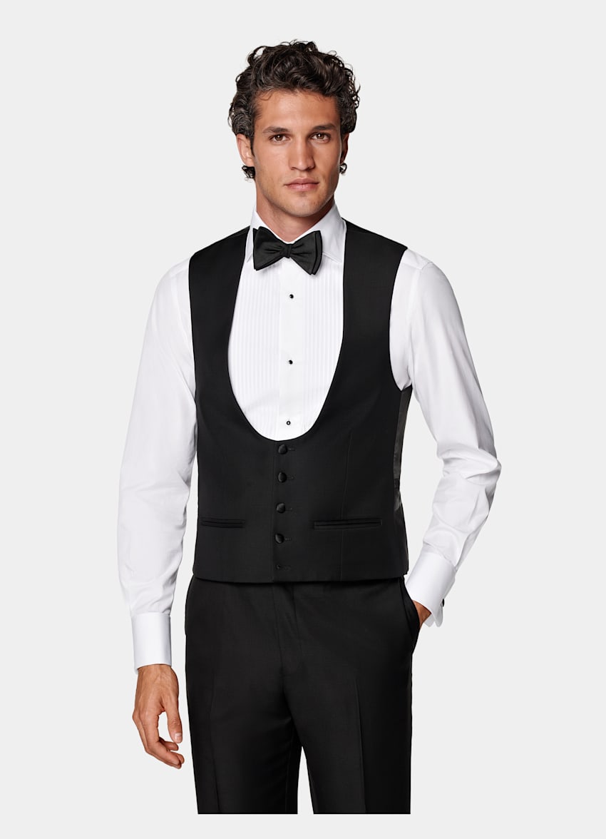Chaleco de esmoquin negro