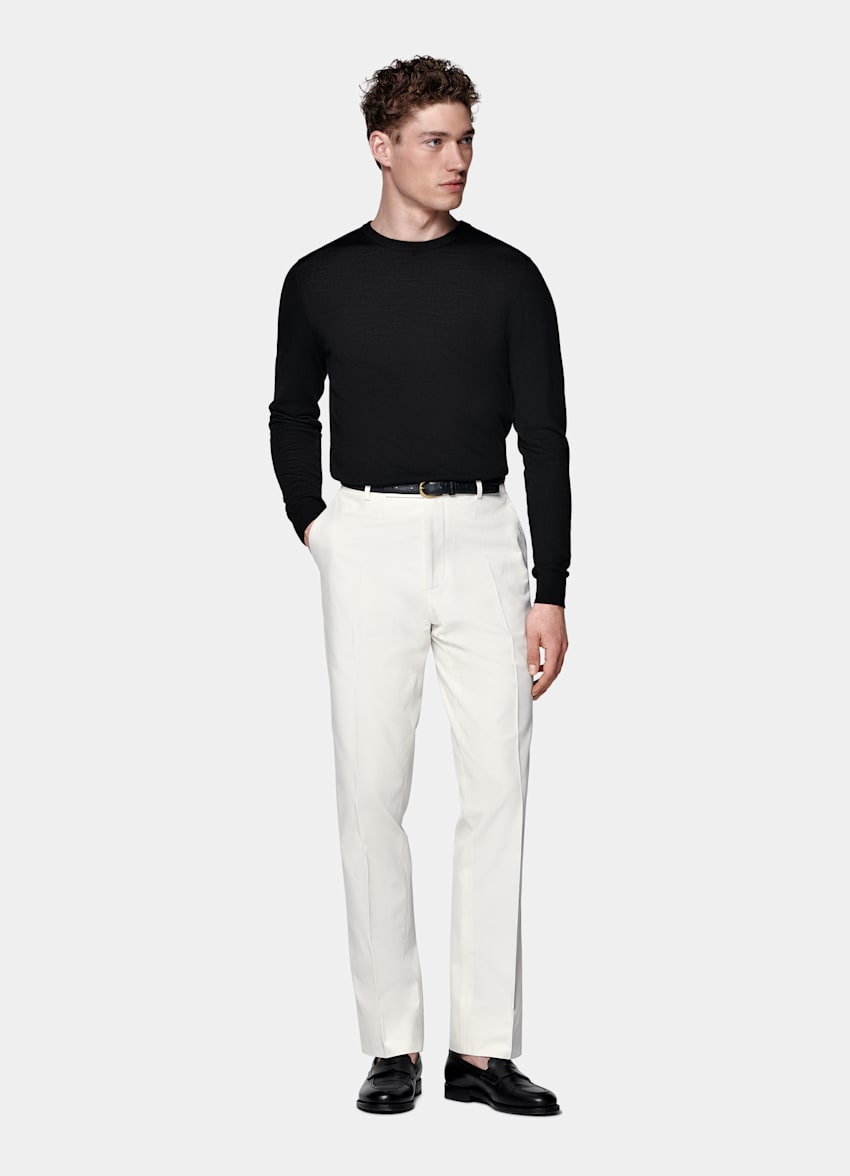 Black Merino Crewneck