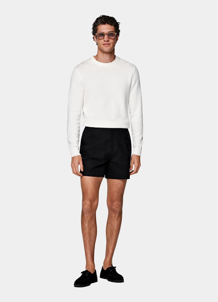 Jersey cuello redondo blanco
