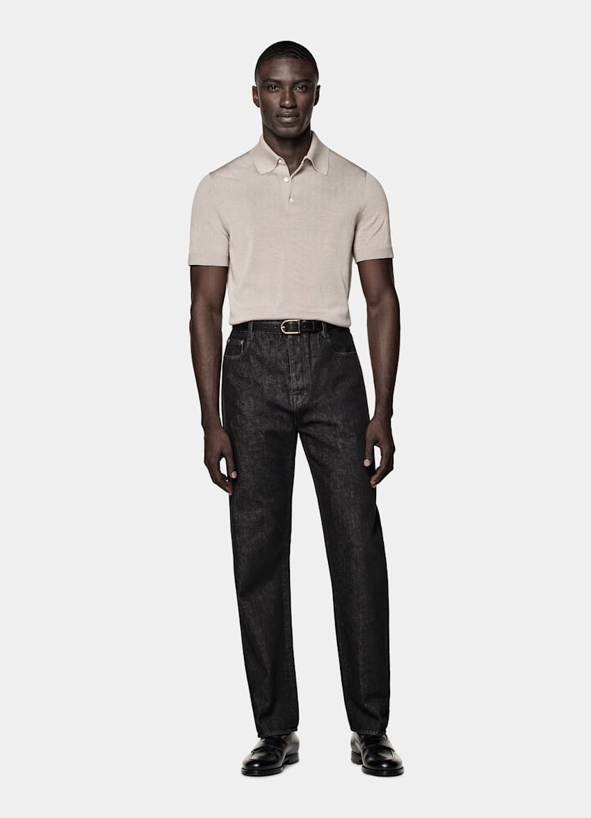 Polo taupe clair
