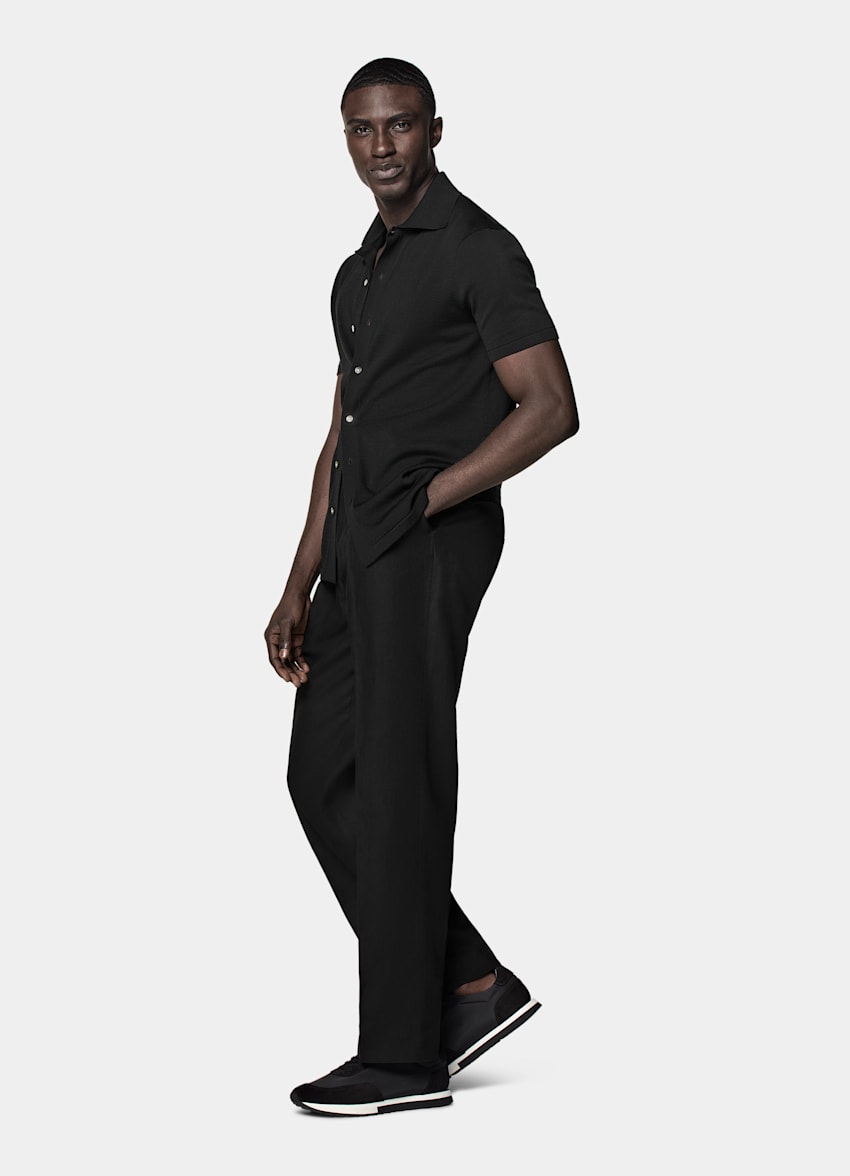 Cárdigan polo negro
