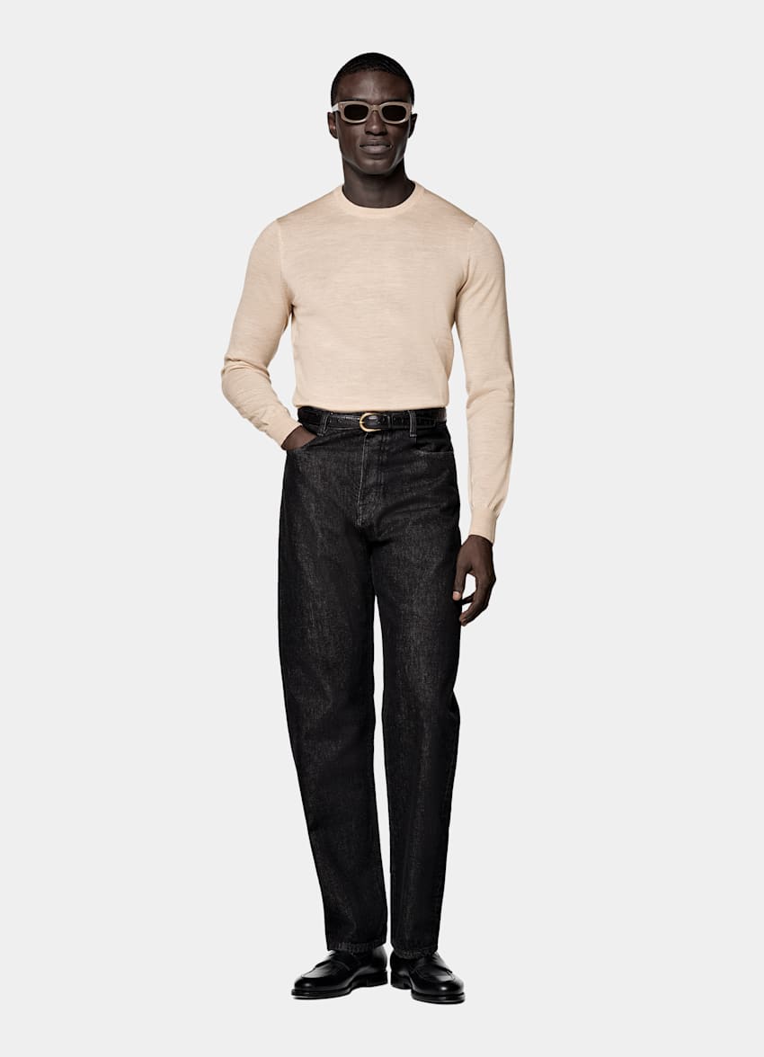 Sand Merino Crewneck