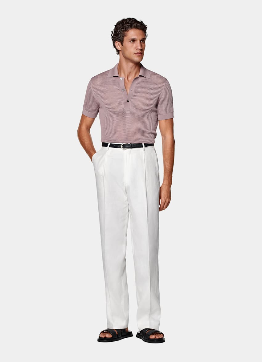 Polo de crochet morado