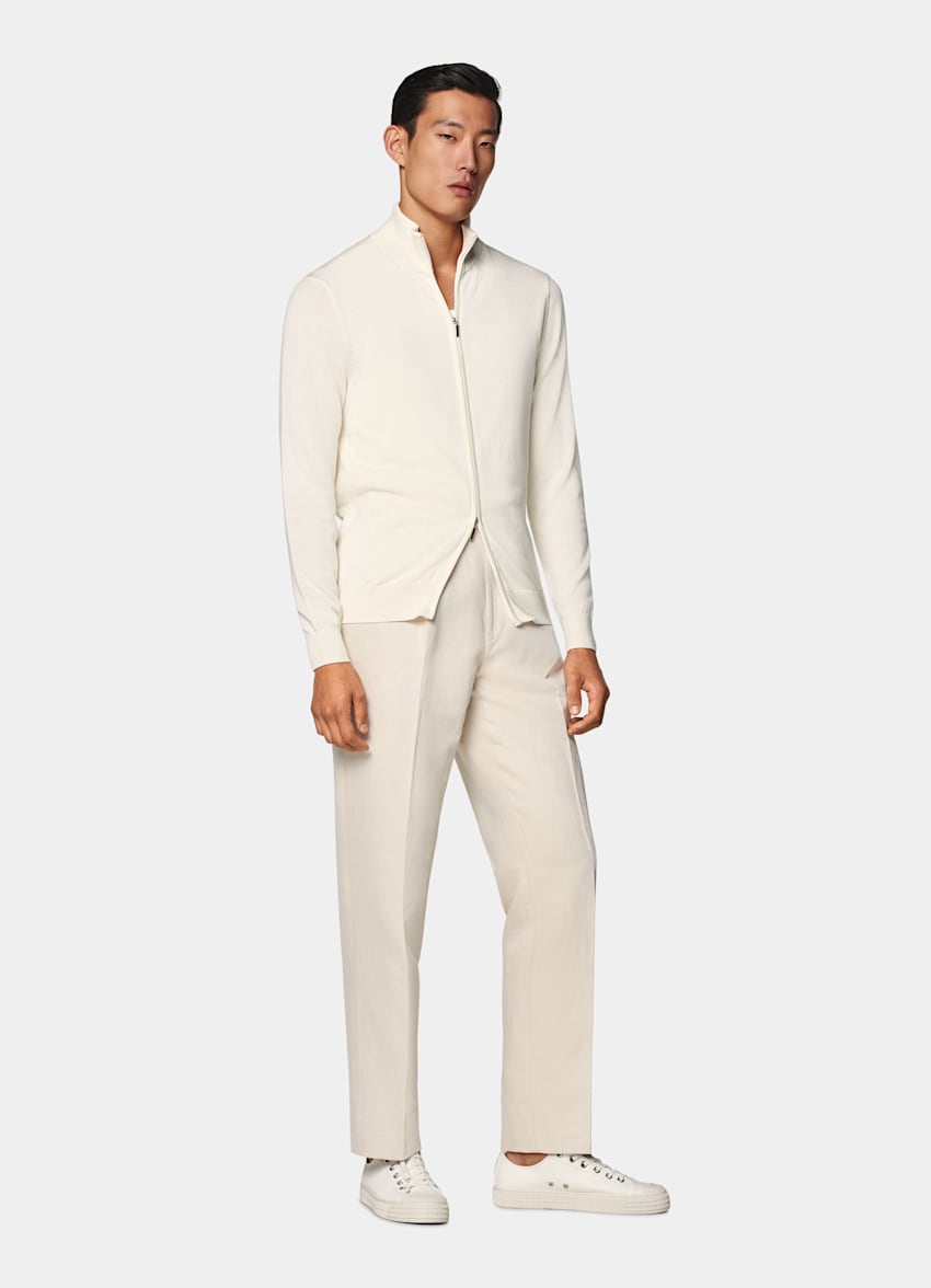 Off-White Zip Cardigan