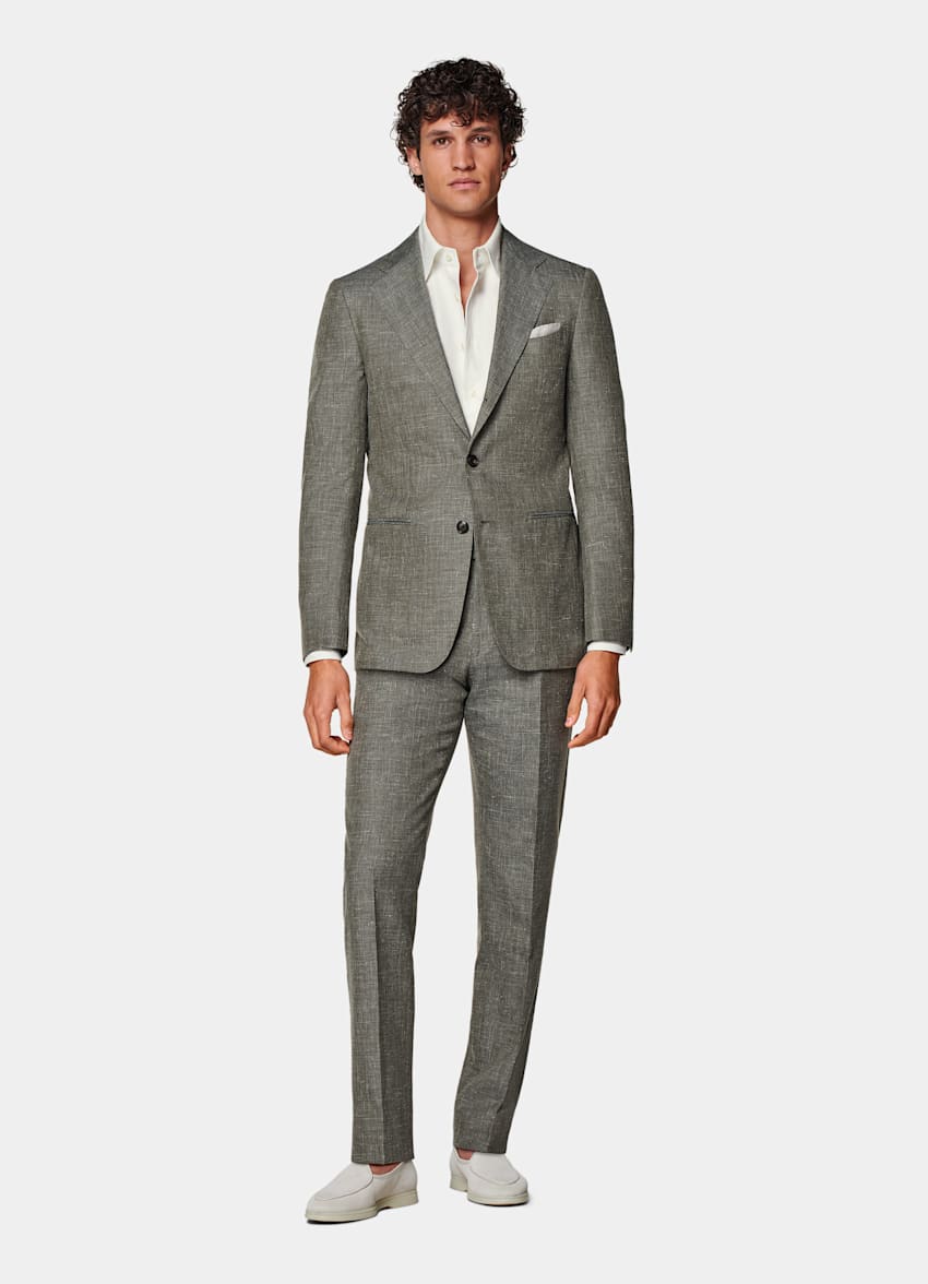 Light Green Tailored Fit Havana Suit