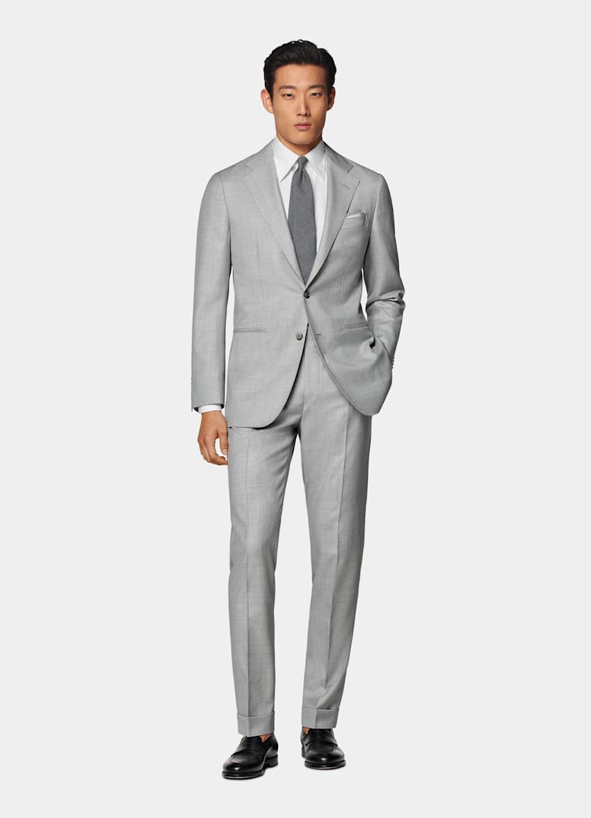 Light Grey Tailored Fit Havana Suit