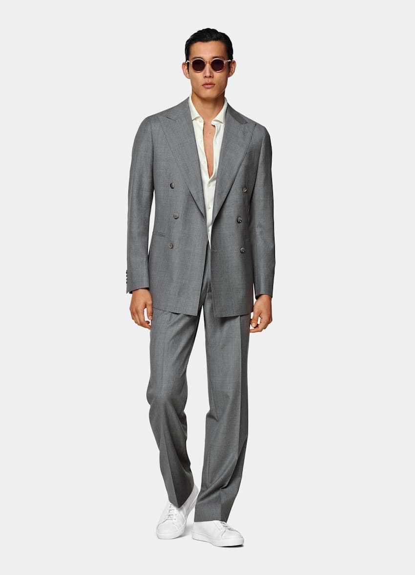 Traje Perennial Havana gris claro corte Tailored