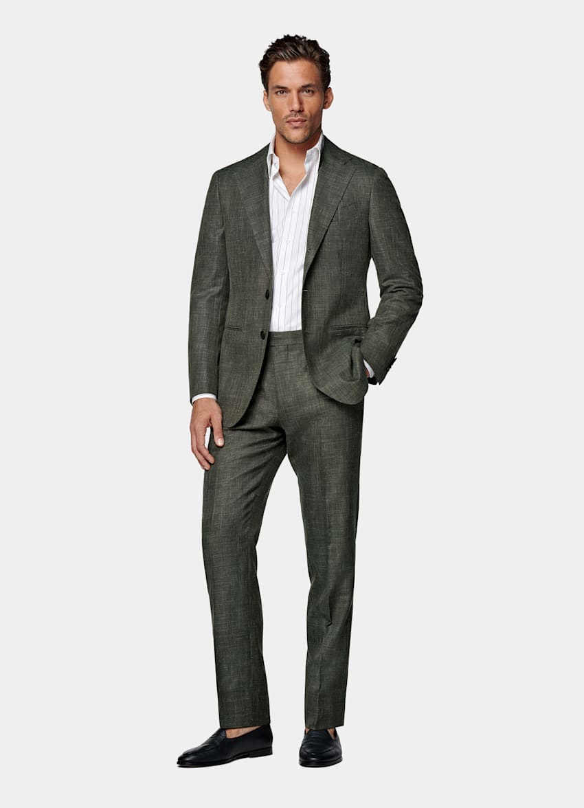 Dark Green Tailored Fit Havana Suit