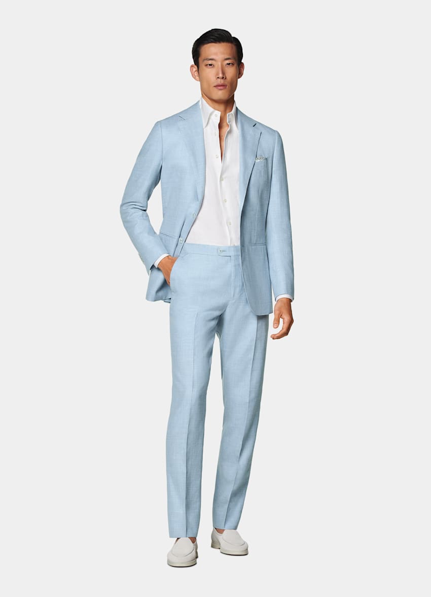 Traje Havana azul claro corte Tailored