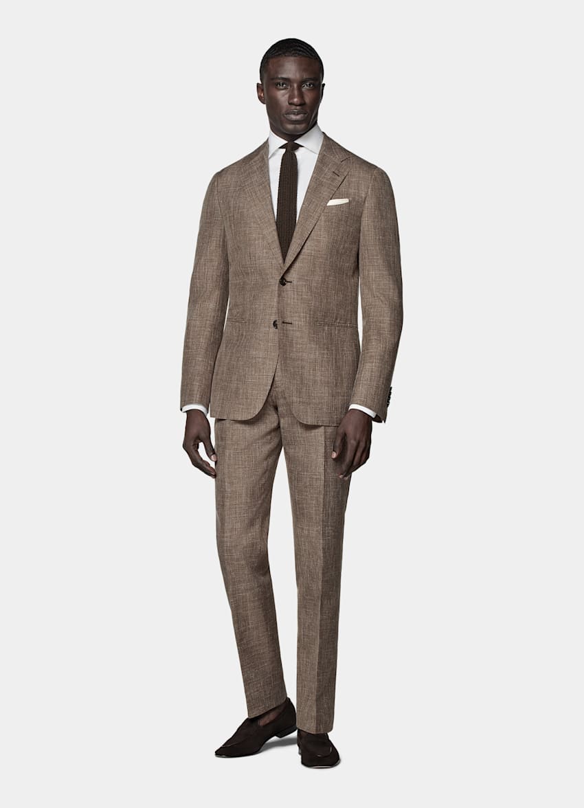 Mid Brown Tailored Fit Havana Suit