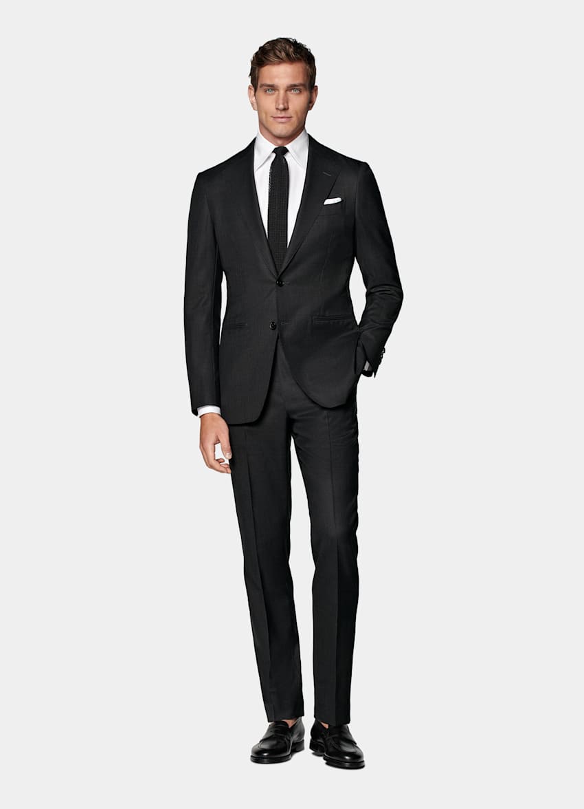 Dark Grey Tailored Fit Havana Suit